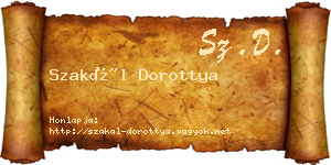 Szakál Dorottya névjegykártya