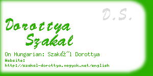 dorottya szakal business card